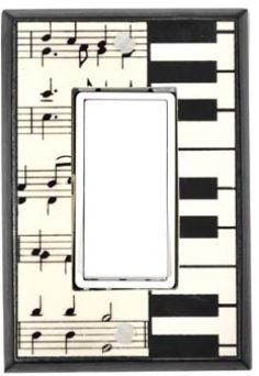 Music Note Ceramic Switchplates