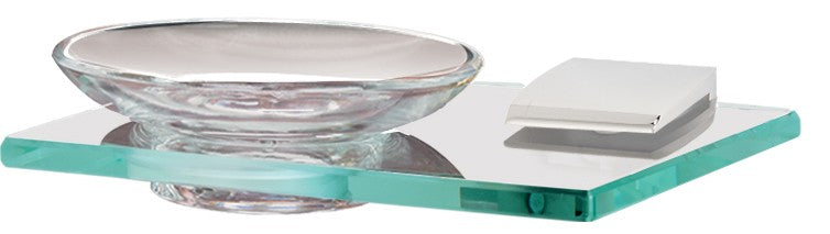 Polished Chrome Glass Soap Dish