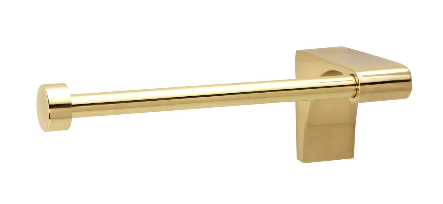 Polished Brass Single Post Tissue Holder Right Handed