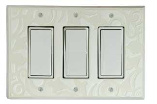 White Design Triple Decora Switch Plate