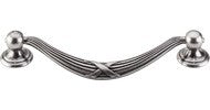 Ribbon & Reed Drop Pull 5 1/16" Antique Pewter