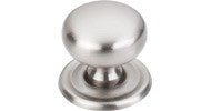 Victoria Knob with Backplate 1.25" Satin Nickel