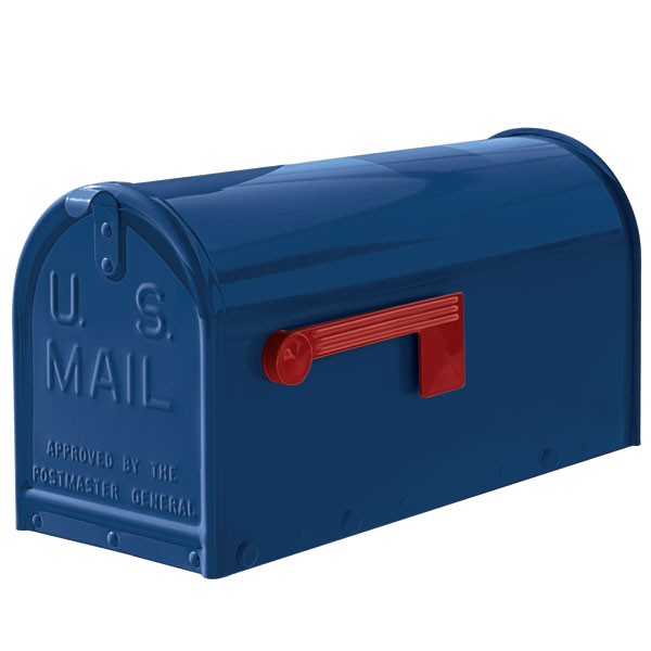 Quality Blue Medium Size Mailbox