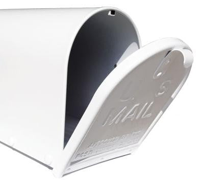 Janzer Mailbox Large - Gloss Taupe Finish, Powder Coated Steel, USPS Approved, Curbside Home Mailbox