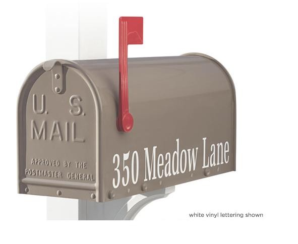 Red quality metal mailbox medium size powder coated Janzer Gaines