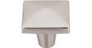 Aspen Square Knob 1.5" Satin Nickel