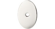 Oval Backplate 1 1/4" Polished Nickel