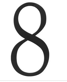 Traditional House Number 8 - Six Inch