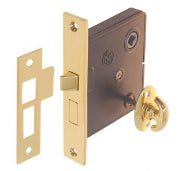 Interior Mortise Turn Knob Lock - 3 Finishes