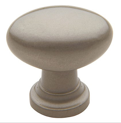 Traditional Satin Nickel Oval Knob