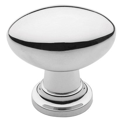 Traditional Polished Chrome Oval Knob