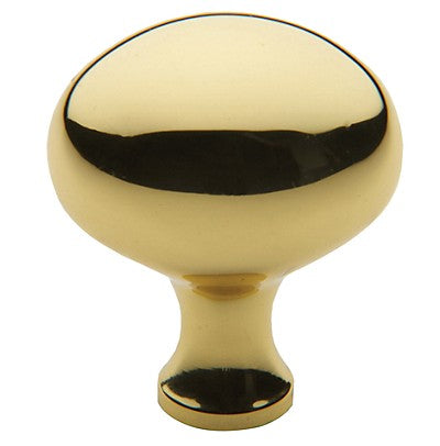 Simple Polished Brass Oval Knob