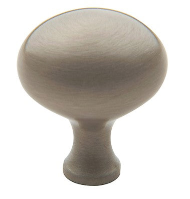 Simple Satin Nickel Oval Knob