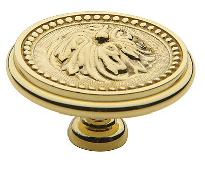 Polished Brass Large Ornate Knob
