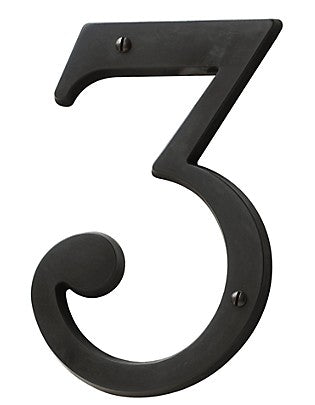 Oil-Rubbed Bronze House Number 3