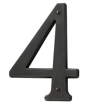 Oil-Rubbed Bronze House Number 4