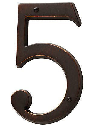 Venetian Bronze House Number 5