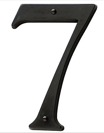 Oil-Rubbed Bronze House Number 7
