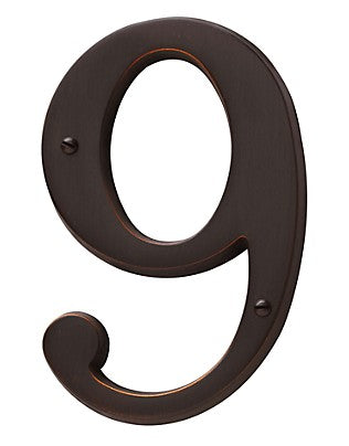 Venetian Bronze House Number 9