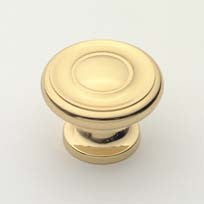 Polished Brass Traditional Knob 1 3/8"