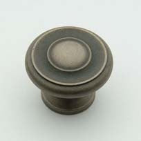 Weathered Antique Nickel Traditional Knob 1 3/8"
