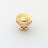 Polished Brass Beveled Knob 3/4"