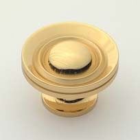 Polished Brass Beveled Knob 1.5"