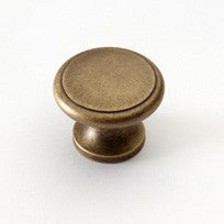 Weathered Brass Conventional Knob 1 1/8"