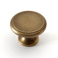 Weathered Brass Conventional Knob 1.5"