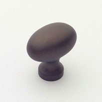Small Oil-Rubbed Bronze Oval Knob