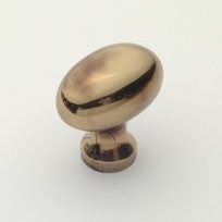 Small Polished Antique Oval Knob