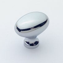 Medium Polished Chrome Oval Knob