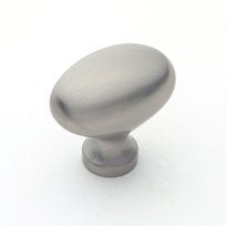 Medium Satin Nickel Oval Knob