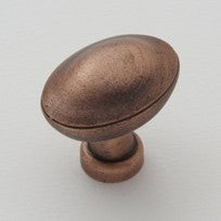 Large Weathered Copper Oval Knob