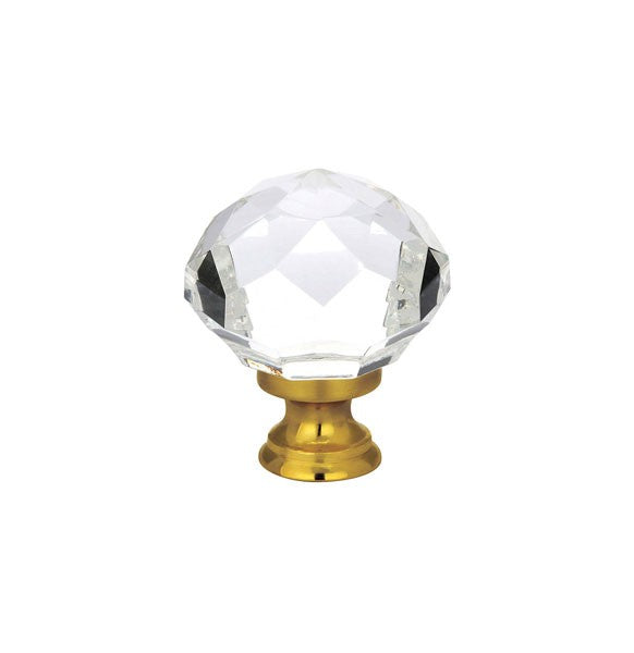 1.25" Diamond Knob with Antique Brass