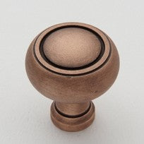 Weathered Copper Disk Knob 1.25"