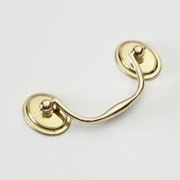 Polished Brass Oval Bail Pull
