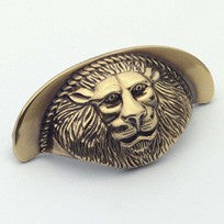 Polished Antique Lion Cup Pull