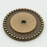 Weathered Brass Beaded Back Plate 1.75"