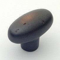 Aged Bronze Oval Rustic Knob