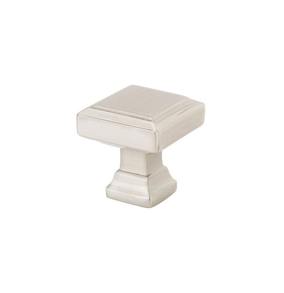 Satin Nickel Square Knob 1.25"