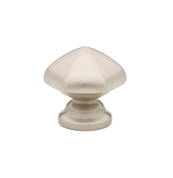 Small Satin Nickel Hexagon Knob