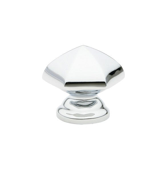 Small Polished Chrome Hexagon Knob