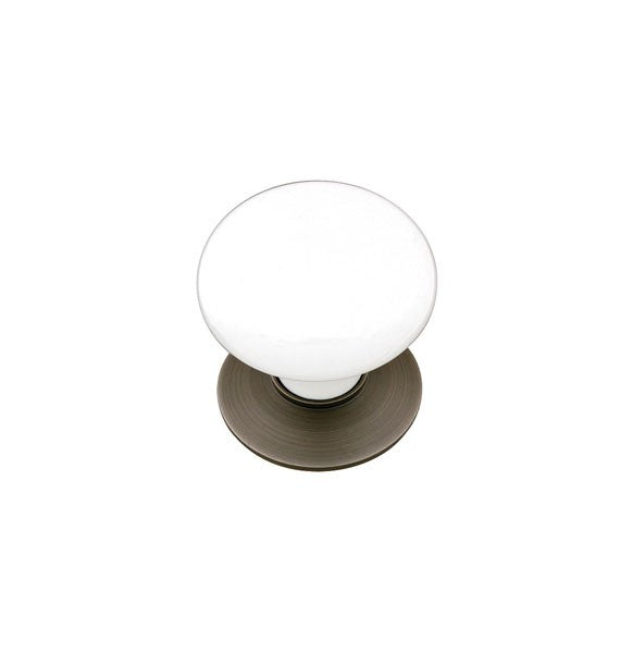 White Porcelain Knob 1 3/8"