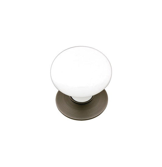 White Porcelain Knob 1.75"