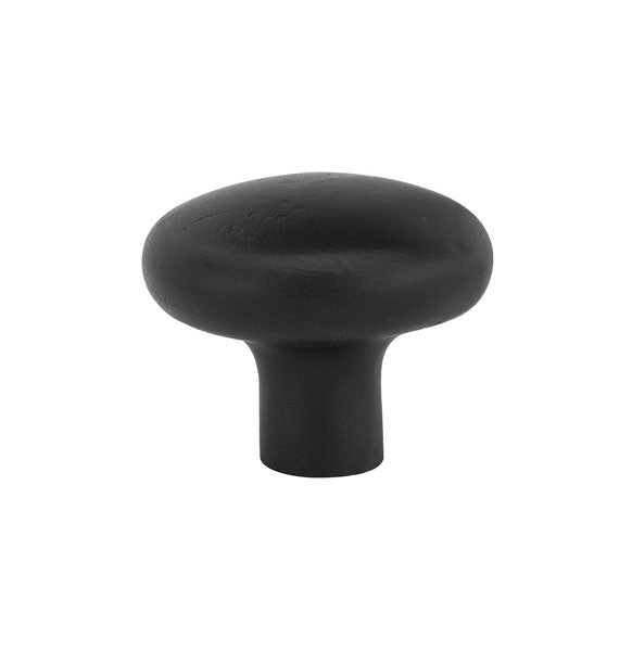 Flat Black Round Knob 1.25"