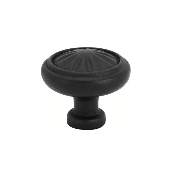 Round Bronze Knob Flat Black 1.25"
