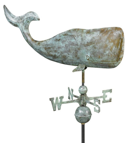 Whale Weathervane, Blue Verdi