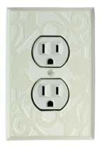 White Design Outlet Switch Plate