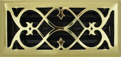 Polished Brass Victorian Register 4X10"